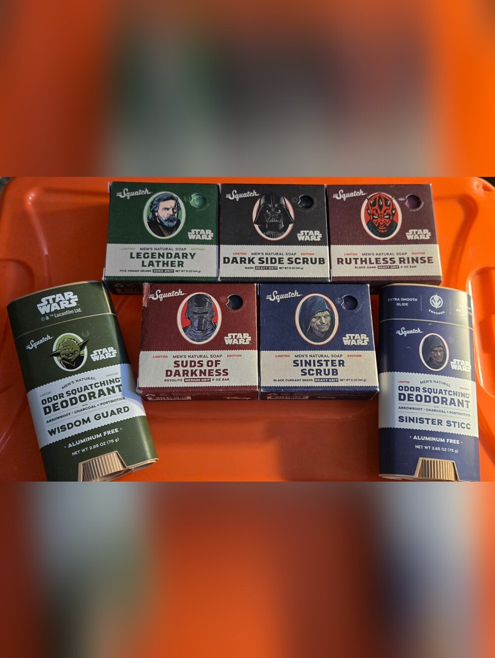 Limited Edition Dr. Squatch x Star Wars Deluxe Soaps & Deodorant Bundle, New